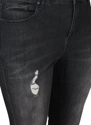 Amy Jeans med slitna detaljer, Grey Denim, Packshot image number 2