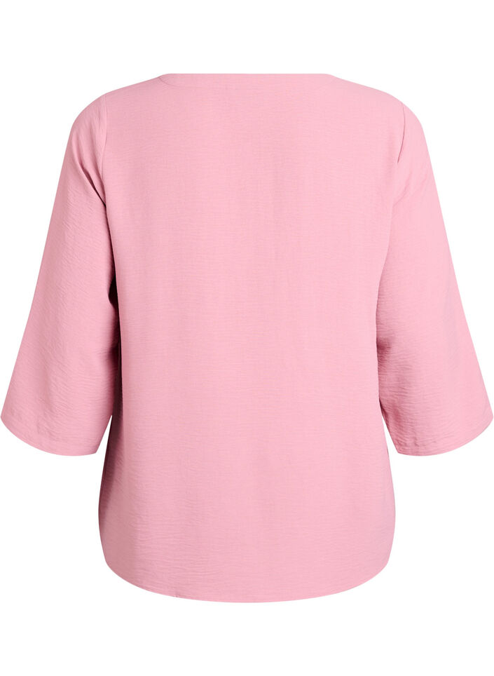 Blus med 3/4-&auml;rm, Rosa, Packshot image number 1