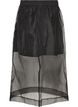 L&aring;ng kjol i organza-look, Svart, Packshot image number 1