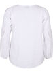 Blus i TENCEL™ Modal med broderidetaljer, Bright White, Packshot image number 1