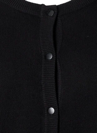 Ribbad kofta med knappar, Black, Packshot image number 2