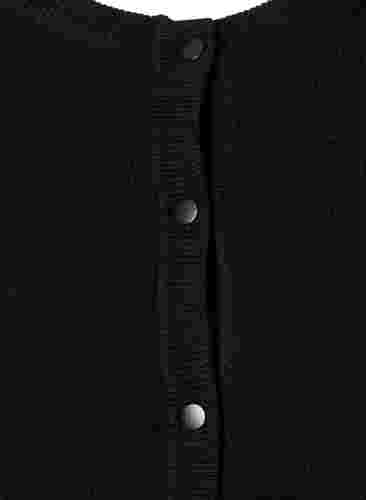Ribbad kofta med knappar, Black, Packshot image number 2