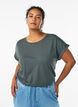 Kort&auml;rmad t-shirt i bomullsmix, Gr&ouml;n, Model image number 0