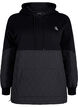 Sweatshirt med huva och quilt, Black, Packshot image number 0