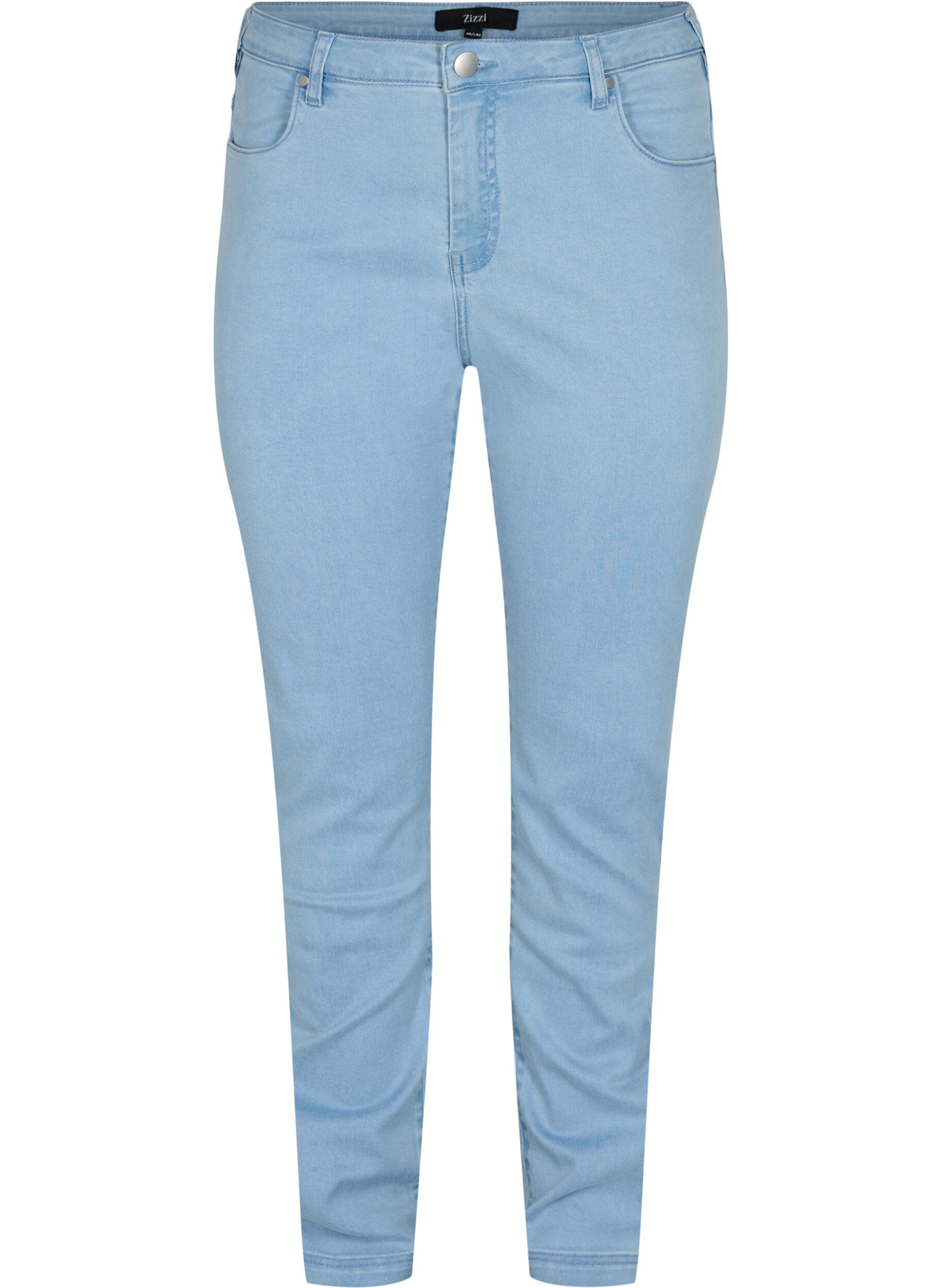 ZizziSlim fit Emily jeans med normalh&ouml;g midja, Bl&aring;, Packshot image number 0