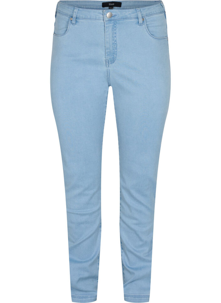 Slim fit Emily jeans med normalh&ouml;g midja, Bl&aring;, Packshot image number 0
