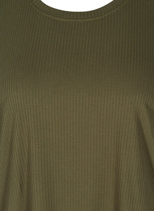 Ribbad t-shirt, Olive Night, Packshot image number 2