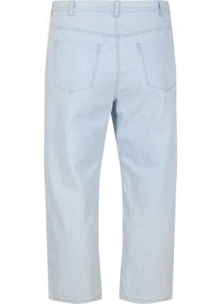 Raka jeans med ankellängd, Light Blue Stripe, Packshot image number 1