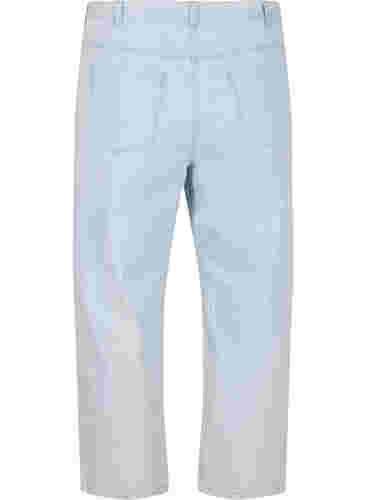 Raka jeans med ankellängd, Light Blue Stripe, Packshot image number 1