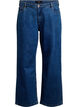 Jeans med vida ben och h&ouml;g midja, Bl&aring;, Packshot image number 0