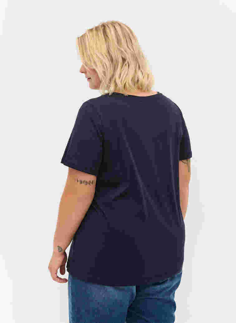 T-shirt med tryck i bomull, Night Sky UPBEAT, Model image number 1