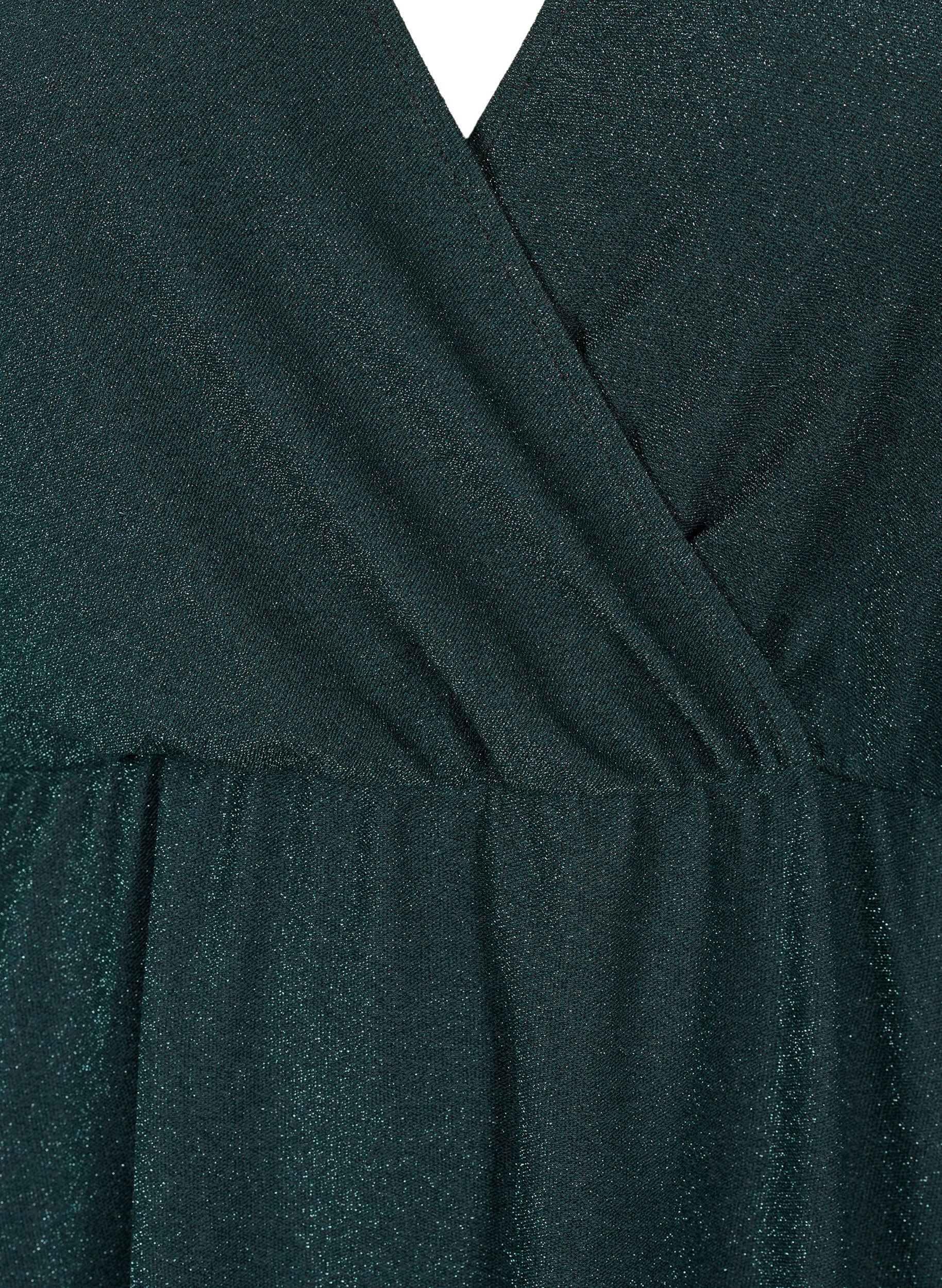 Zizzi Glitterkl&auml;nning med omlott och l&aring;nga &auml;rmar, Black Scarab, Packshot image number 2