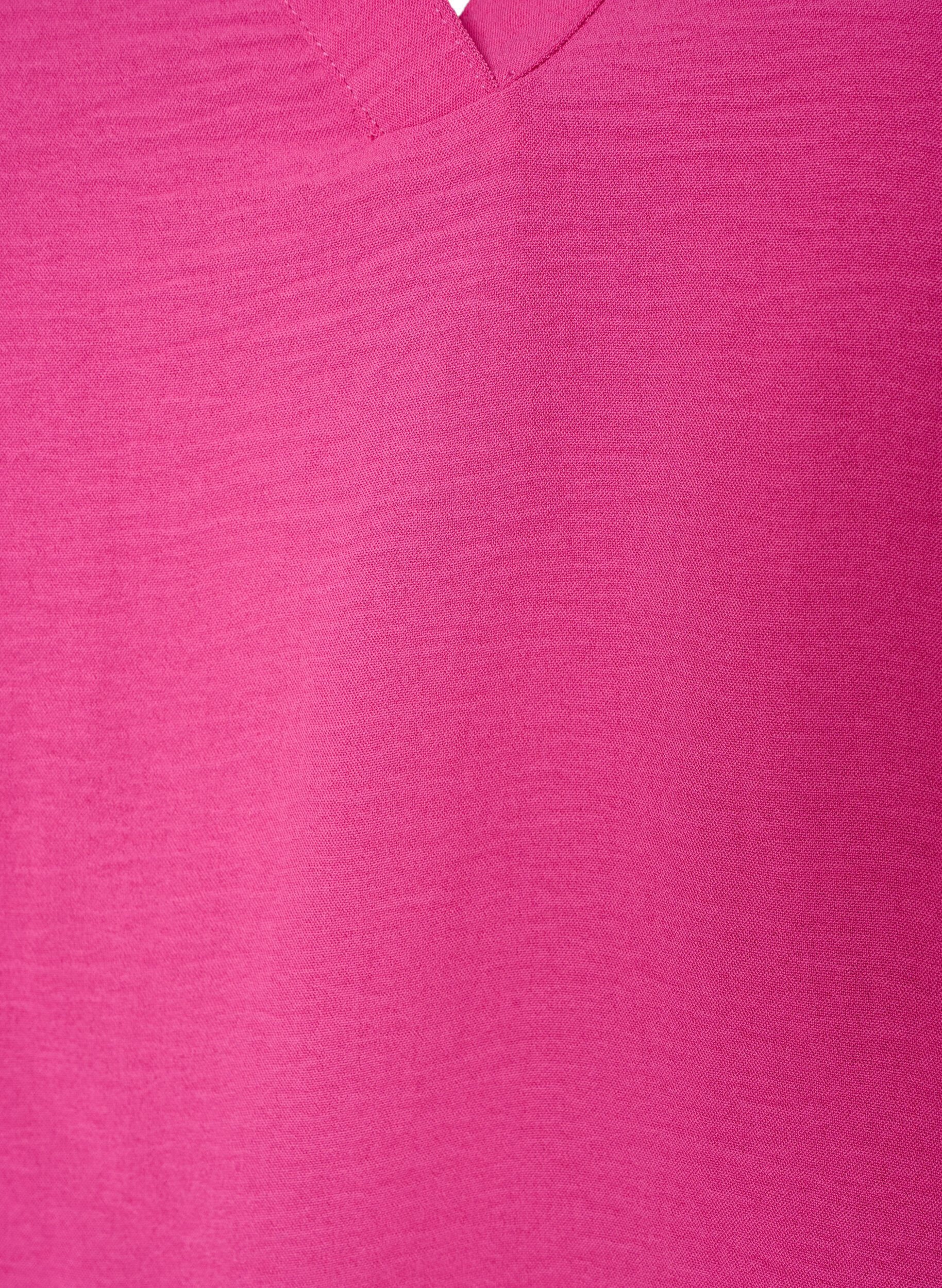 Zizzi&Auml;rml&ouml;s topp med rynkdetaljer, Rosa, Packshot image number 2