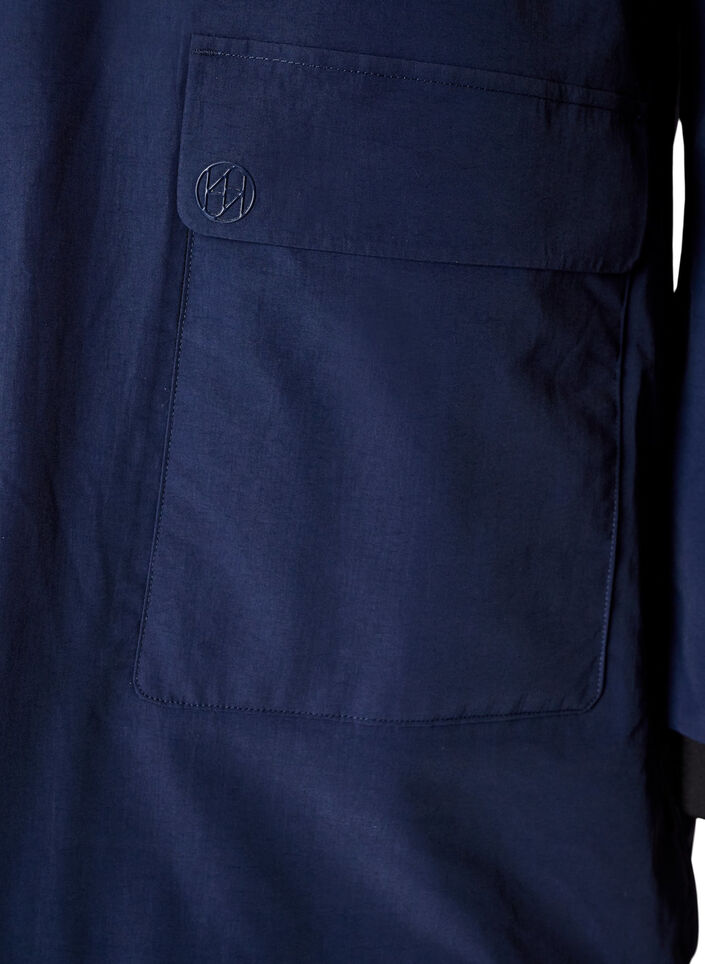 Vattent&auml;t parkas med huva, Bl&aring;, Packshot image number 3