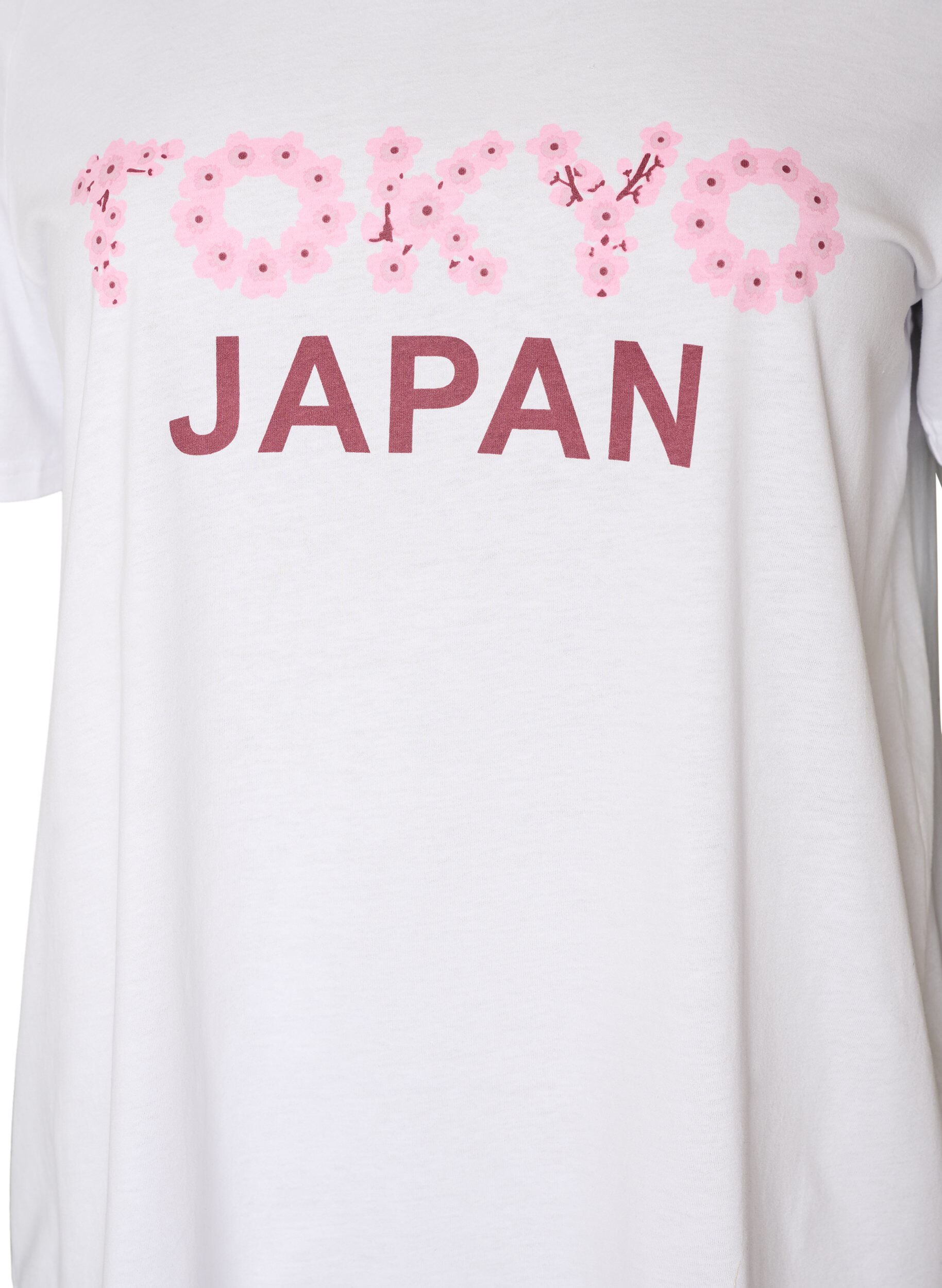 ZizziT-shirt med tryck, Vit, Packshot image number 2