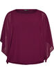 Blus i chiffong med ballongeffekt, Lila, Packshot image number 0