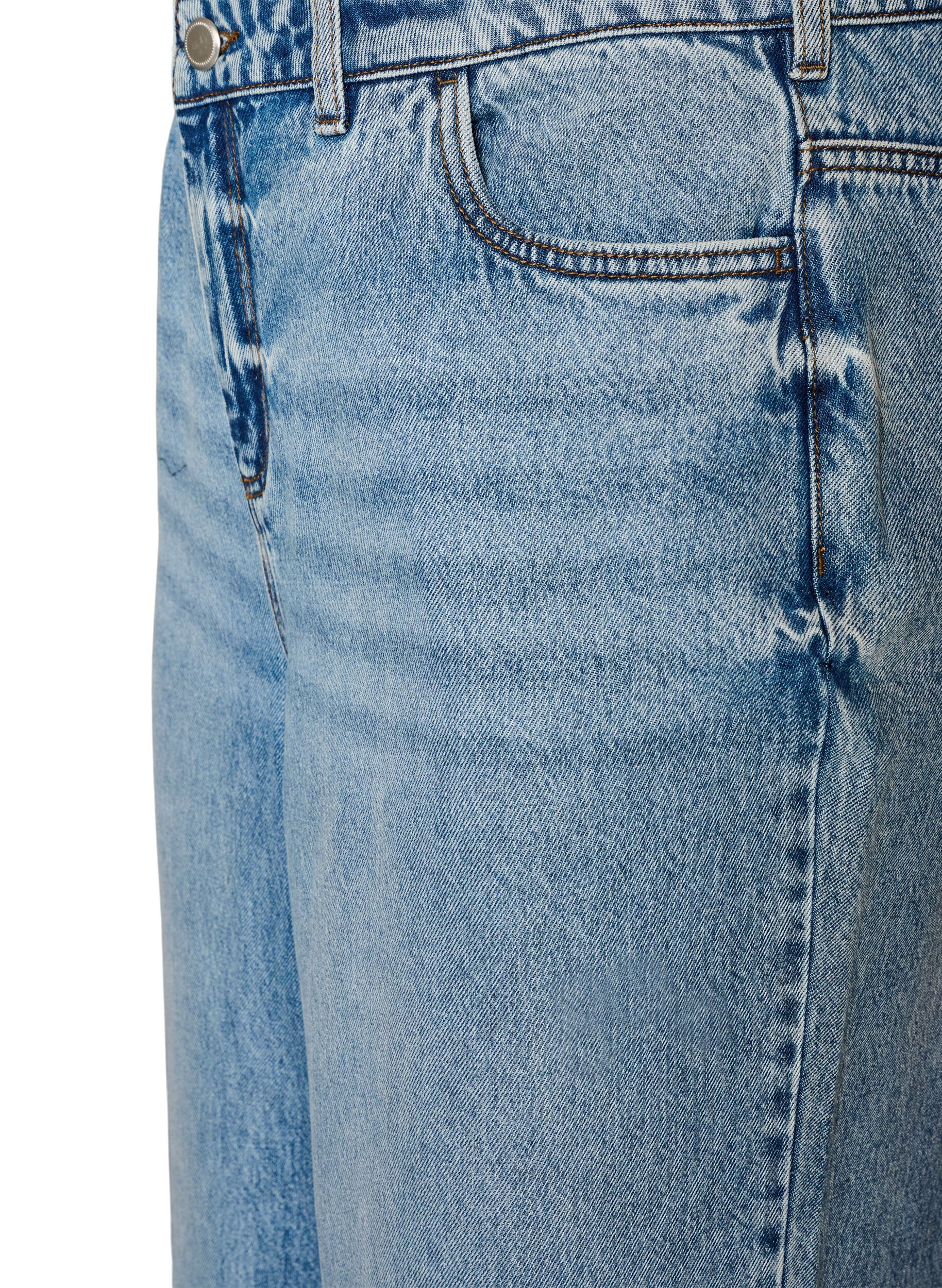 ZizziKiana straight fit-jeans med h&ouml;g midja, Bl&aring;, Packshot image number 2