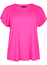 Kortärmad tränings-t-shirt, Neon Pink Glo
