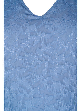 Kortärmad klänning med struktur, Coronet Blue, Packshot image number 2