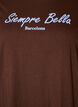 T-shirt i ekologisk bomull med tryck, Brun, Packshot image number 2