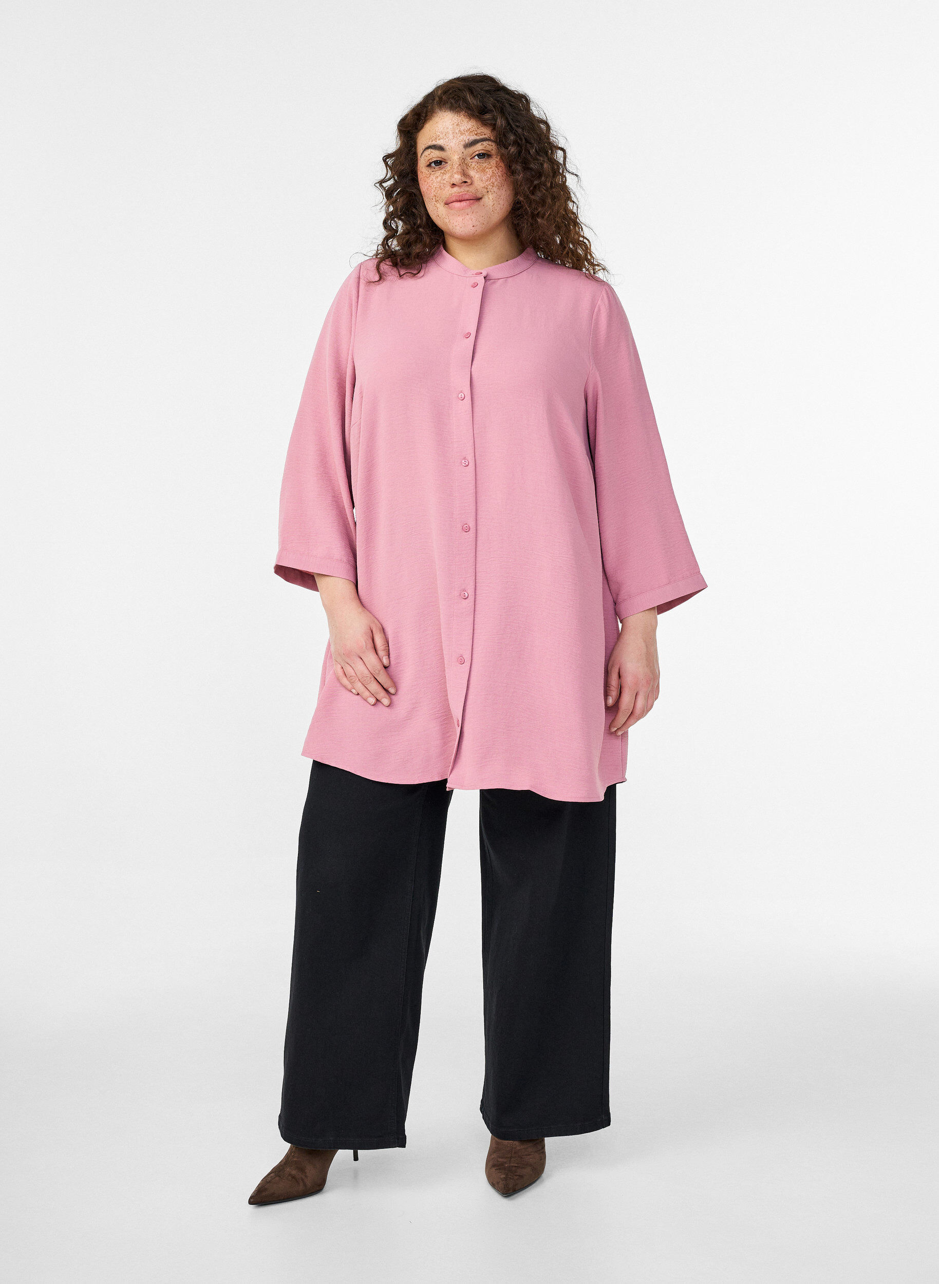 ZizziTunika med 3/4-&auml;rmar, Rosa, Model image number 1