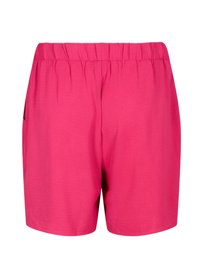 Shorts med fickor och resår i midjan, Rosa, Packshot image number 1