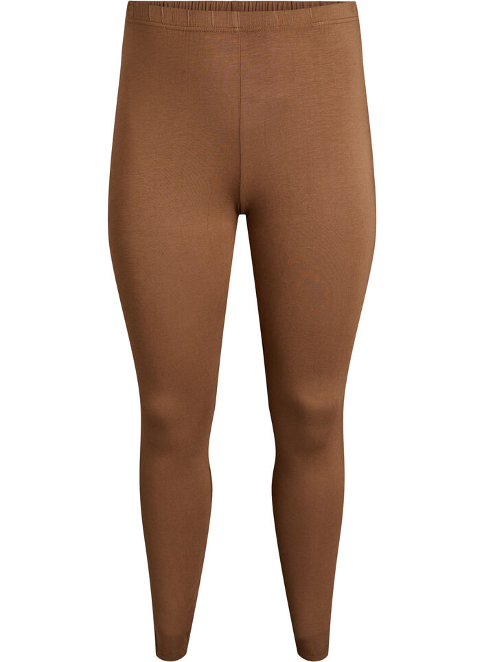 Basic leggings i viskos, Brun, Packshot image number 0