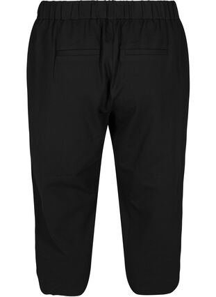 Enfärgade culottebyxor med fickor, Black, Packshot image number 1