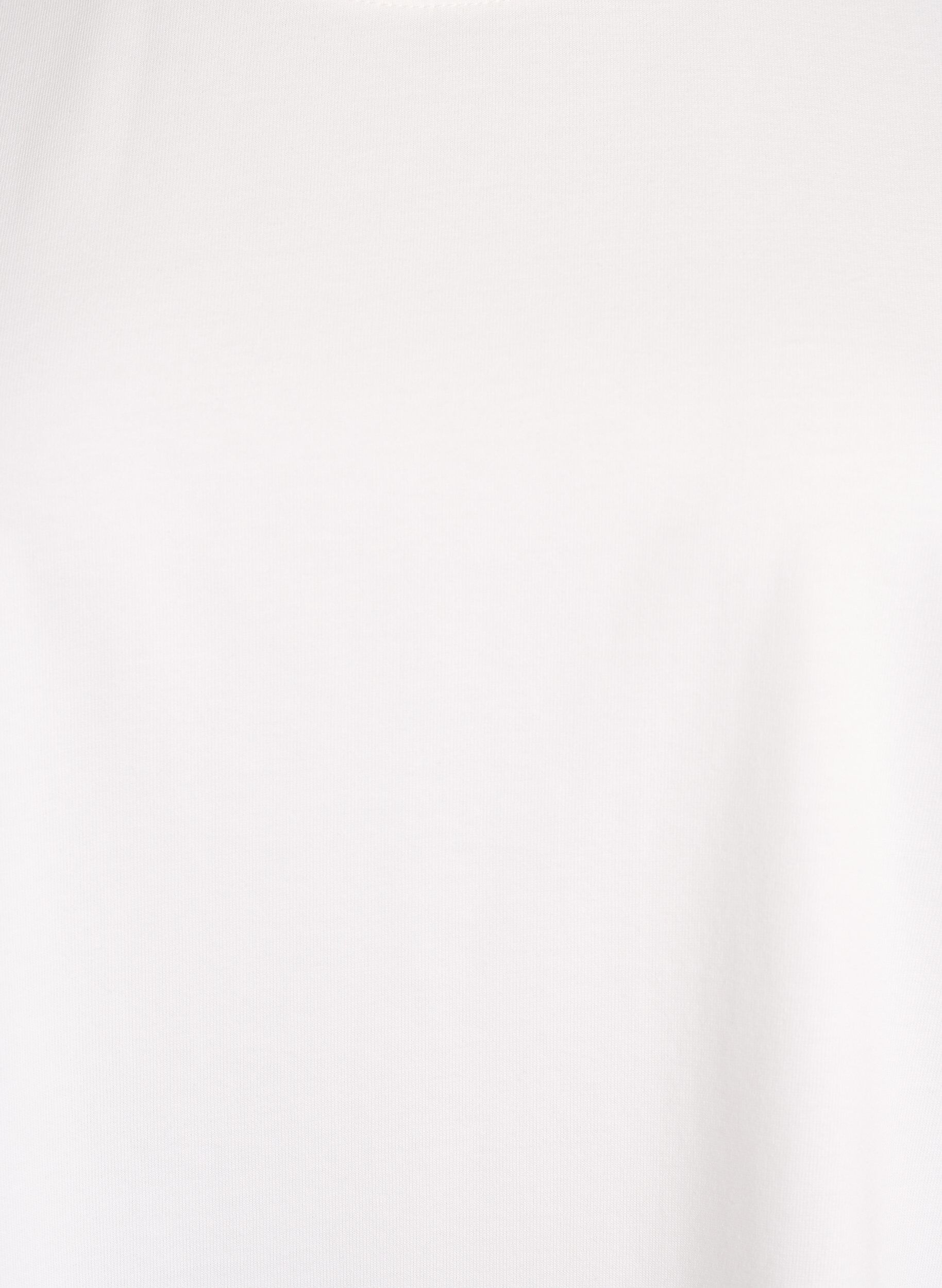 Zizzi Oversized t-shirt med halvl&aring;nga &auml;rmar, Vit, Packshot image number 2