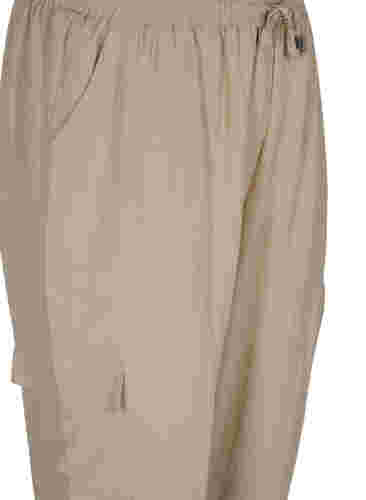 Löst sittande byxor i viskos med stora fickor, Oxford Tan, Packshot image number 2