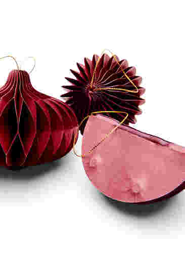3-pack julkulor med magnetstängning, Wine Red, Packshot image number 2