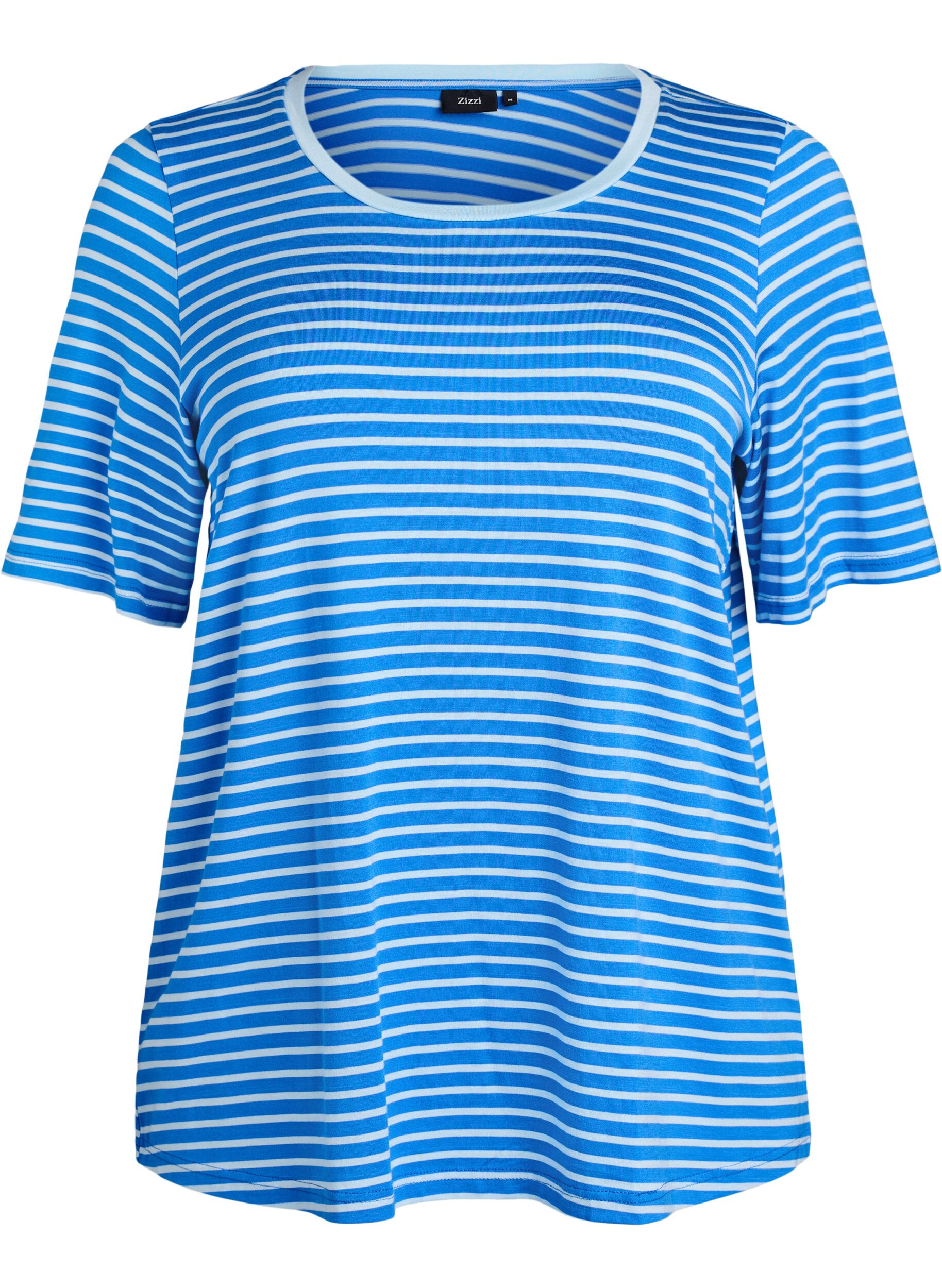 T-shirt i TENCEL&trade; Lyocell med r&auml;nder