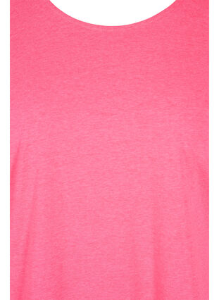 Neonfärgad t-shirt i bomull, Neon Pink, Packshot image number 2