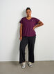 L&ouml;s tr&auml;ningst-shirt med v-ringning, Lila, Model image number 1