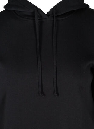 Sweatshirt med huva, Black, Packshot image number 2
