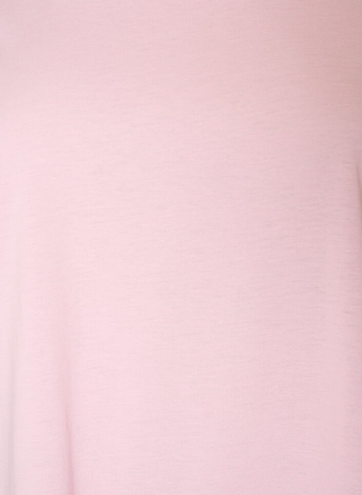 Kort&auml;rmad t-shirt i bomullsmix, Rosa, Packshot image number 2