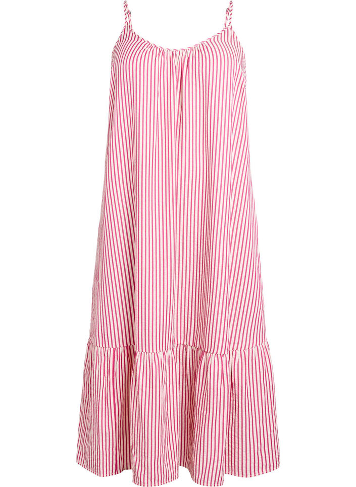 A-linjeformad sommarkl&auml;nning med r&auml;nder, Rosa, Packshot image number 0