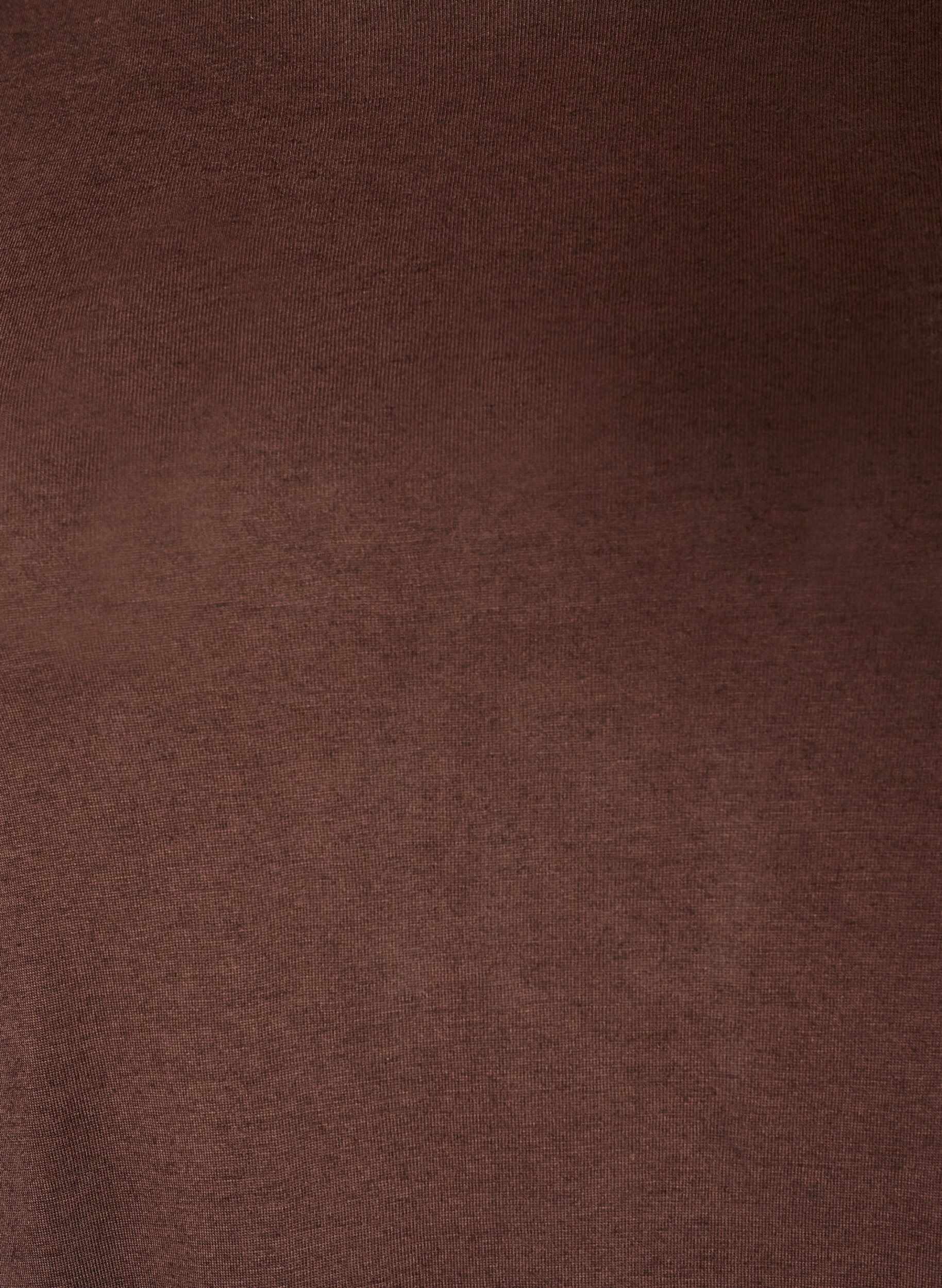 ZizziL&aring;ng&auml;rmad blus i ull och viskos, Brun, Packshot image number 2