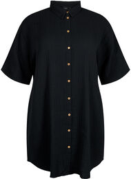 Kortärmad skjorta med knappar, Black