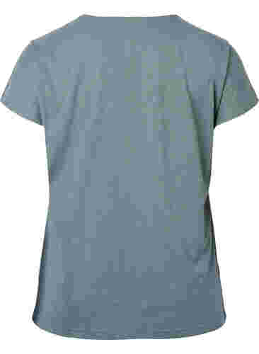T-shirt i bomull med tryck, Balsam Green Leaf, Packshot image number 1