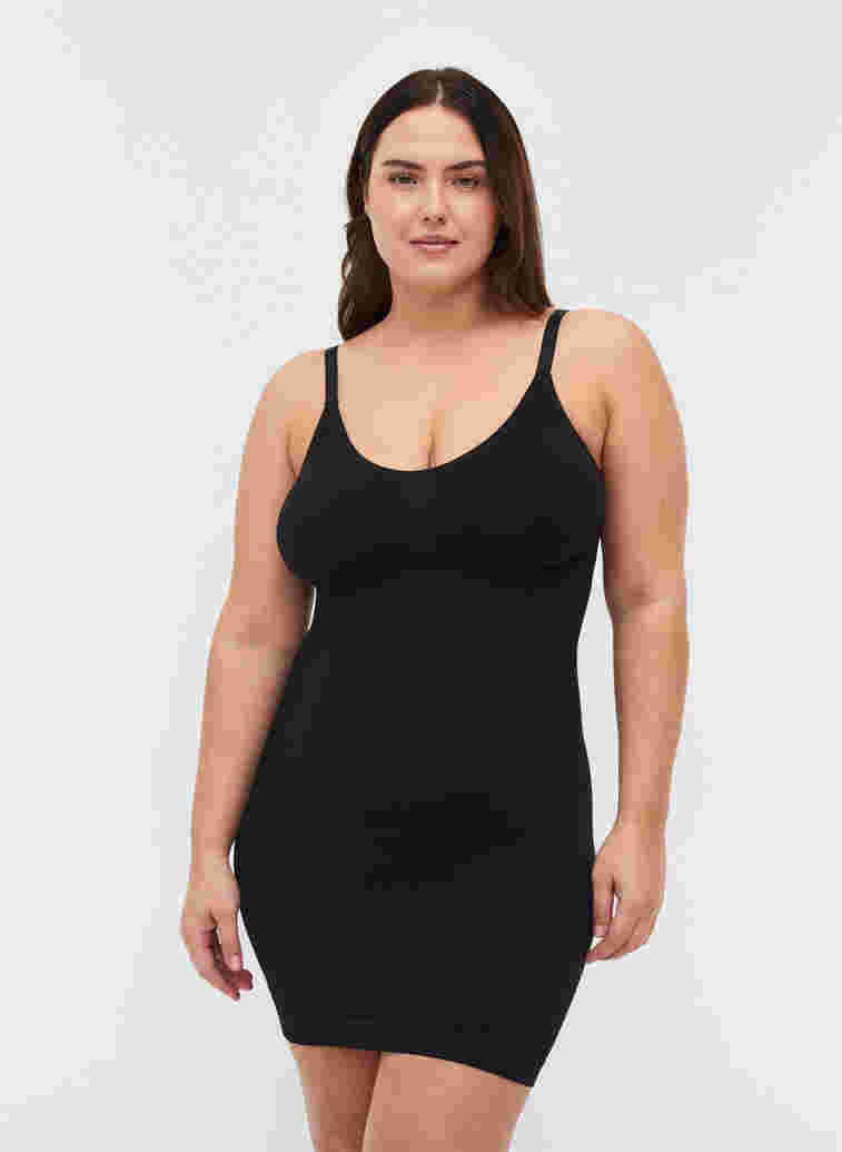 Shapewearklänning med tunna band, Black, Model image number 0