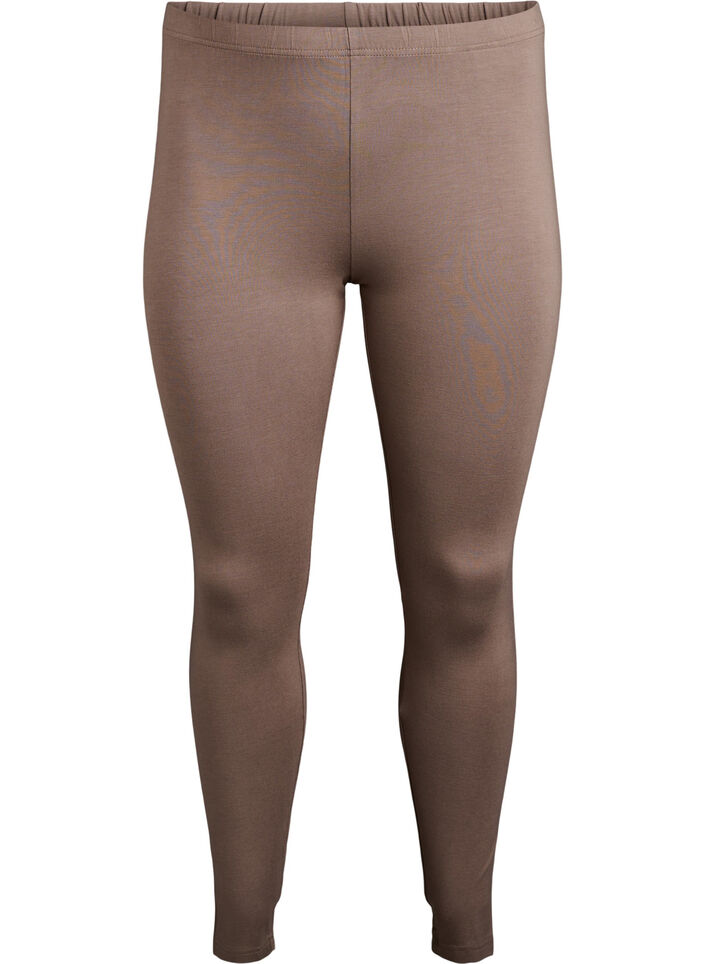 Basic leggings i viskos, Brun, Packshot image number 0