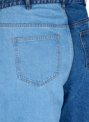 Tvåfärgade Mille Mom Fit-jeans, Lt. B. Comb, Packshot image number 3