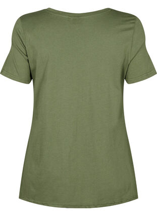 T-shirt i bomull med kort ärmar, Thyme PRESENT, Packshot image number 1