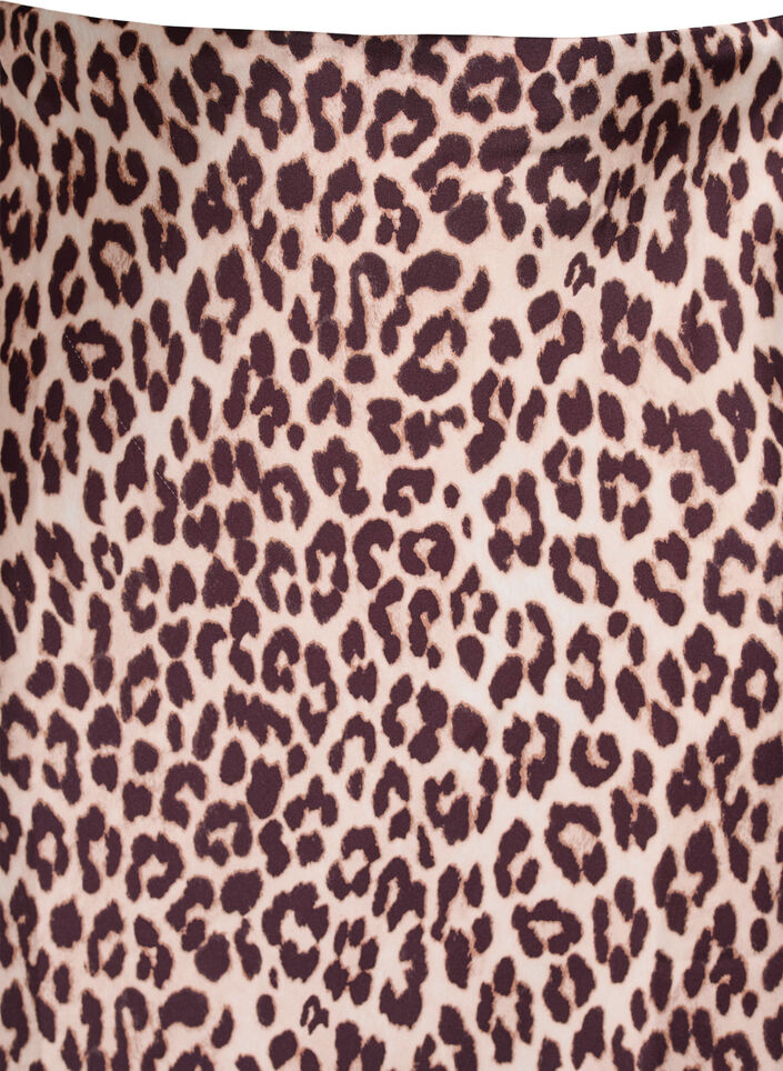 Midikjol i satin, Brun, Packshot image number 2