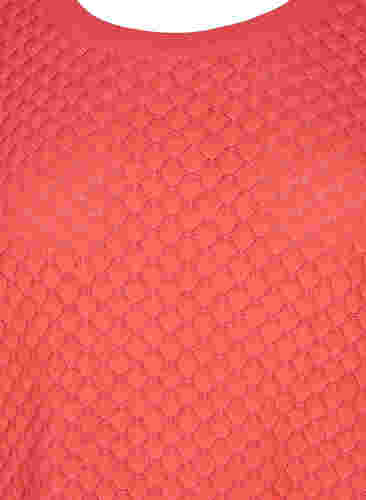 Stickad blus med mönster i ekologisk bomull med 3/4-ärmar , Dubarry, Packshot image number 2