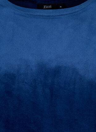 T-shirt i velour, Insignia Blue, Packshot image number 2