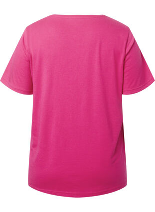 T-shirt från FLASH med tryck, Raspberry Rose, Packshot image number 1