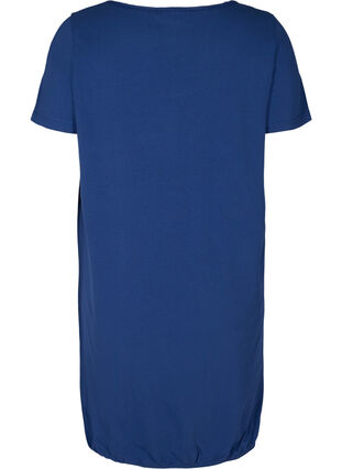 Kortärmad klänning i bomull, Twilight Blue, Packshot image number 1