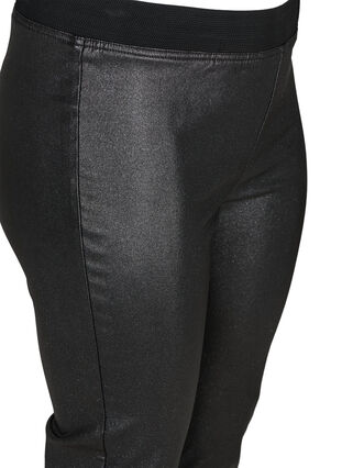 Långa skimrande leggings, Black w/glitter, Packshot image number 2